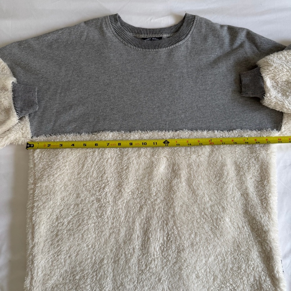 Spirit Jersey Killington Vermont Sherpa Gray White Sweatshirt Apres Ski - Picture 14 of 14